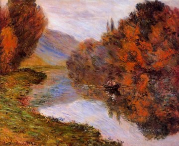  sena Pintura - Bote de remos por el Sena en Jeufosse Claude Monet